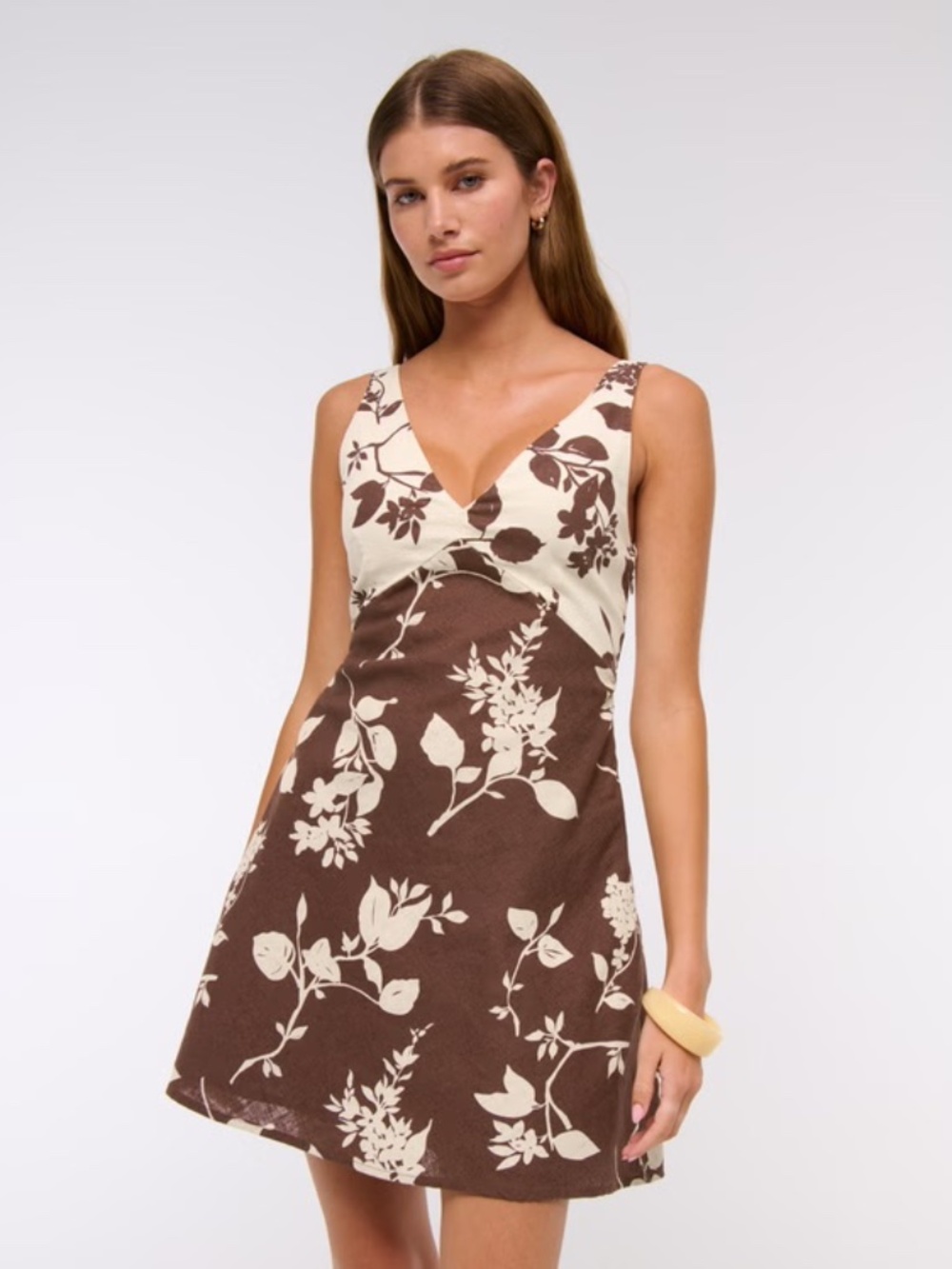 Abercrombie Linen-Blend Mini Dress XXSP